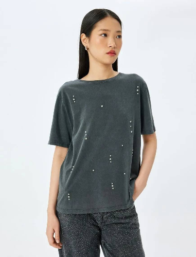 Resim Koton Kadın T-shirt 5SAL10014IK