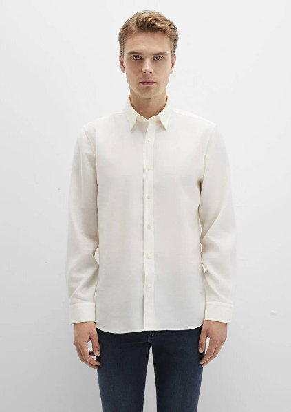 Resim Mavi Uzun Kol Erkek Gömlek M0211659-70057