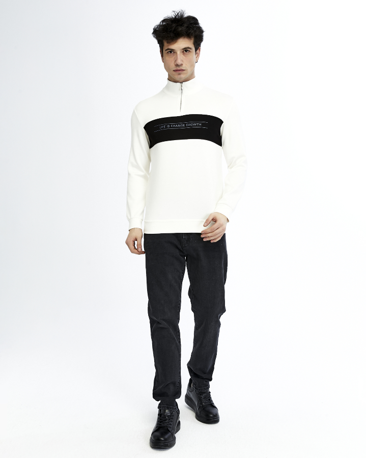 Resim Paul&More Yarım Fermuar Erkek Sweat 227 Parçalı Yarım Fermuarlı