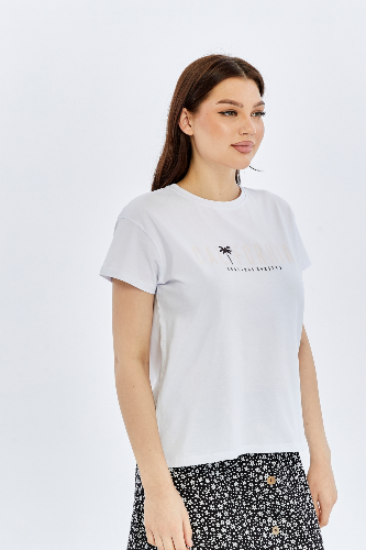 Resim Viole&More Kadın T-Shirt Yk21 California Baskılı