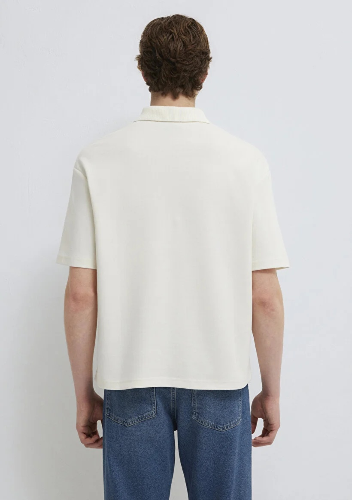 Resim Mavi Polo Yaka Erkek T-shirt M0613177-70056