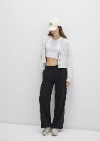 Resim Mavi Kadın Kanvas Pantolon M1011156-900