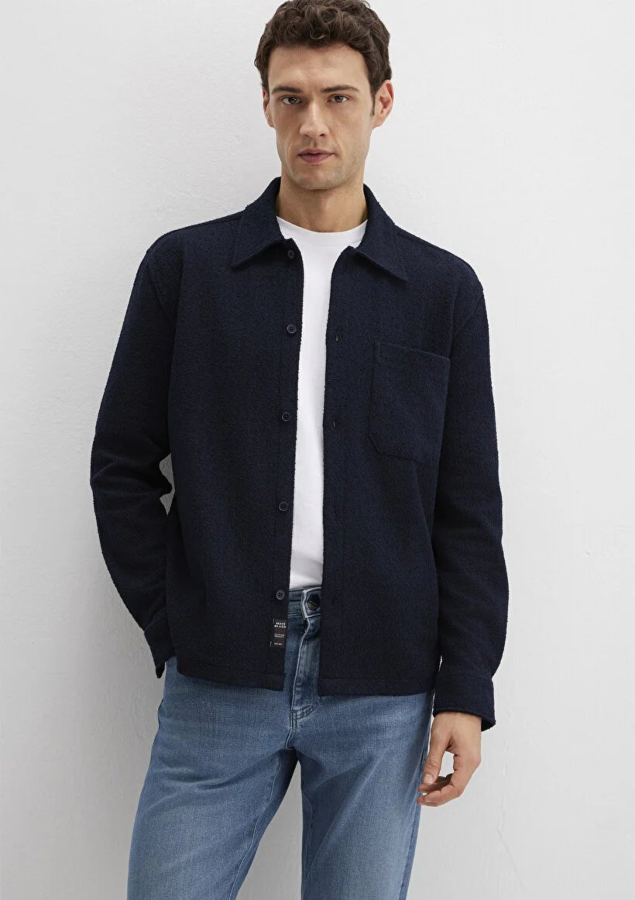 Resim Mavi Erkek Uzun Kol Gömlek M0211772-83699