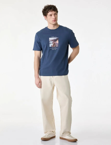 Resim Koton Erkek T-shirt 6SAM10113MK
