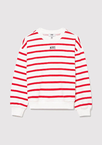 Resim Mavi Logo Baskılı Kız Çocuk Sweat M7S10038-82054