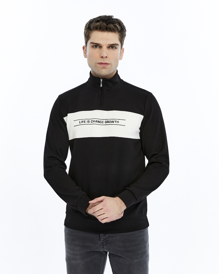 Resim Paul&More Yarım Fermuar Erkek Sweat 227 Parçalı Yarım Fermuarlı