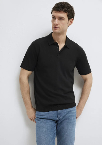 Resim Mavi Erkek Triko T-shirt M0710249-900