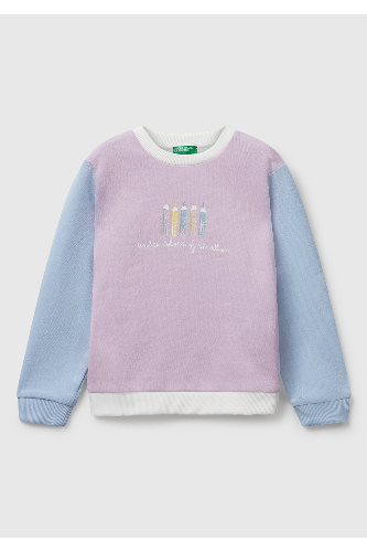 Resim Benetton Kız Bebek Sweat 3J70G10Jr-25K