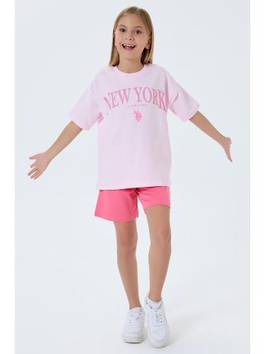 Resim U.S. Polo Assn Kids Kız Çocuk Şort Takım Us2510-4