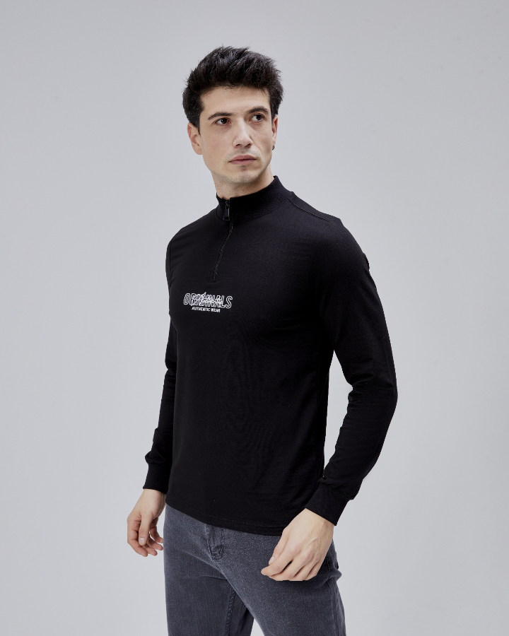 Resim Paul&More Erkek Sweat Originals Yarım Fermuarlı