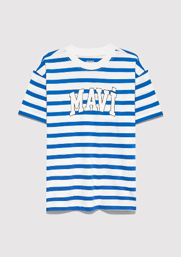 Resim Mavi Erkek Çocuk Tişört M6610251-91364