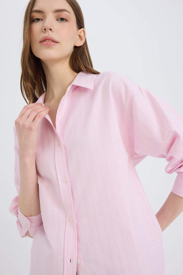 Resim Defacto Kadın Uzun Kol Gömlek D4015AX/PN367