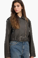 Resim Defacto Kadın Deri Mont G0709AX/KH402