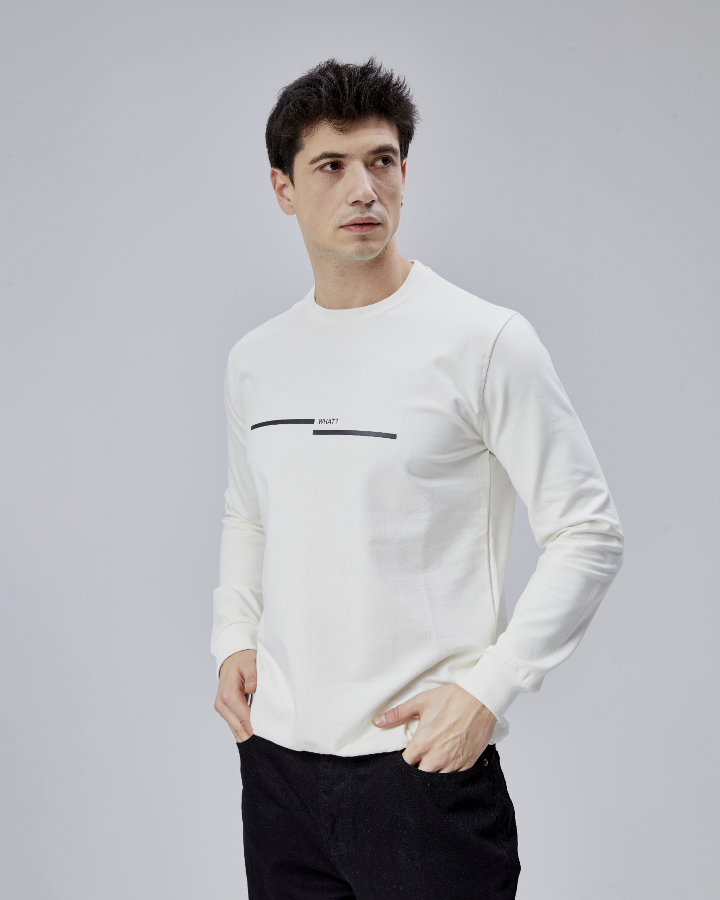 Resim Paul&More Erkek Sweat What Baskı 0 Yaka 2 İp