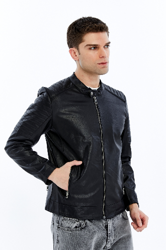 Resim Yenikoza Erkek Deri Mont ve Ceket