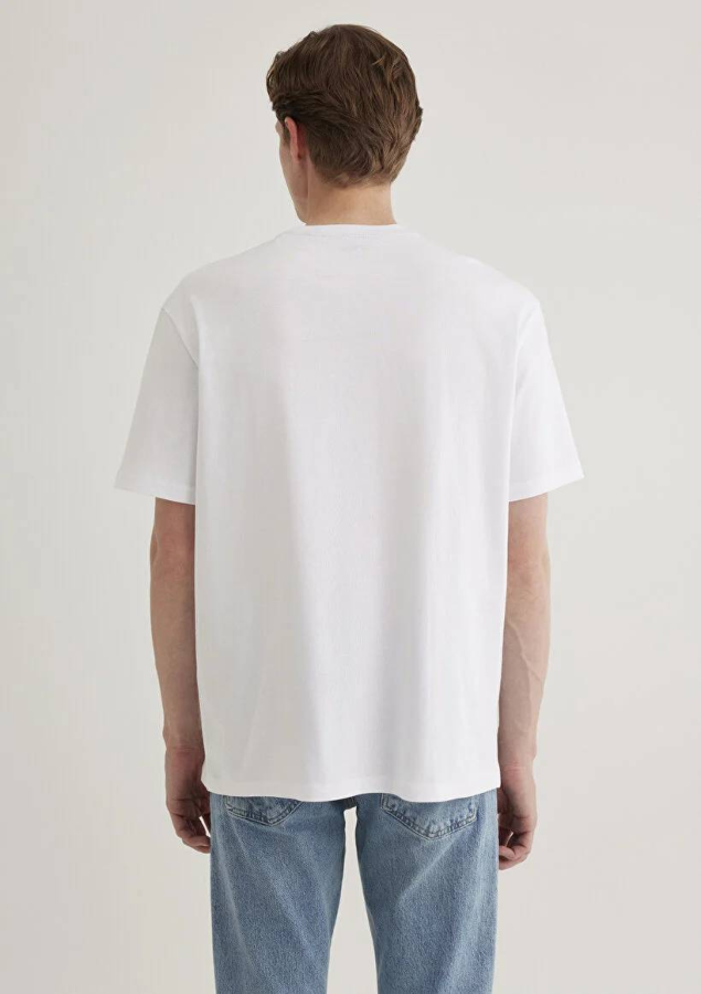 Resim Mavi Logo Nakışlı Erkek T-Shirt M067074-620