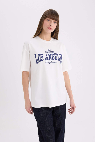 Resim Defacto Kadın Kısa Kol T-shirt E5055AX/ER105