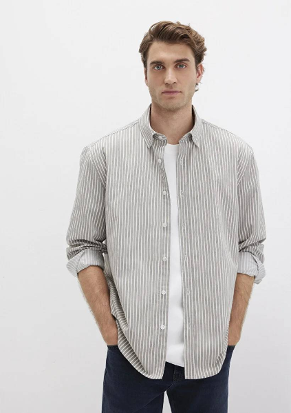 Resim Mavi Erkek Uzun Kol Gömlek M0211756-91269