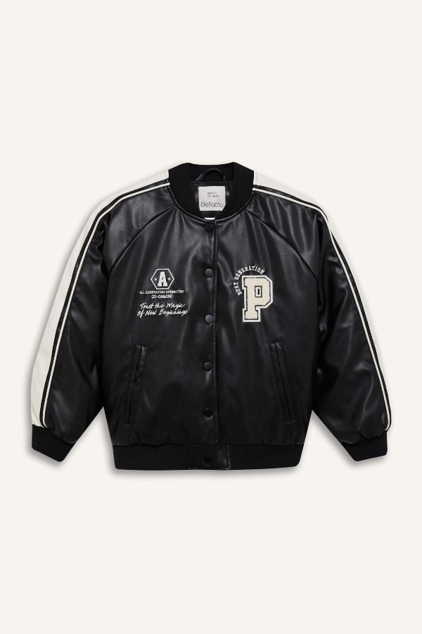 Resim Defacto Kız Çocuk  Deri Mont D6924A8/BK27