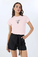 Resim Guess Athleisure  Kadın  T-shirt V4YI21KCDH1-LPBS Colette Ss Tee