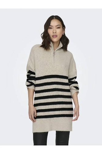 Resim Only Onlchick Stitch Ls Highneck Knt Noos Kadın Kazak 15329963