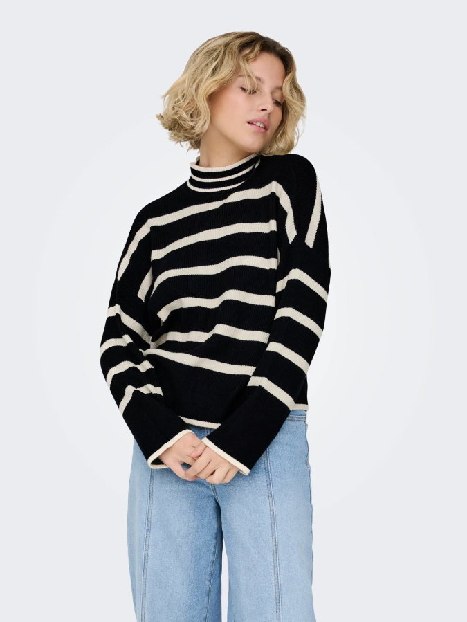 Resim Only Onlibi L/S Highneck Pullover Knt Noos Kadın Kazak 15259096