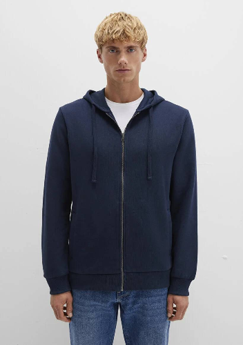 Resim Mavi Kapüşonlu Full Erkek Sweat M0S10423-70490