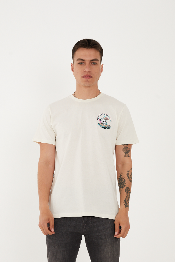 Resim Paul&More T-004 Skull Erkek T-Shirt