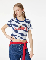 Resim Koton Kadın T-shirt 6SAL10093IK