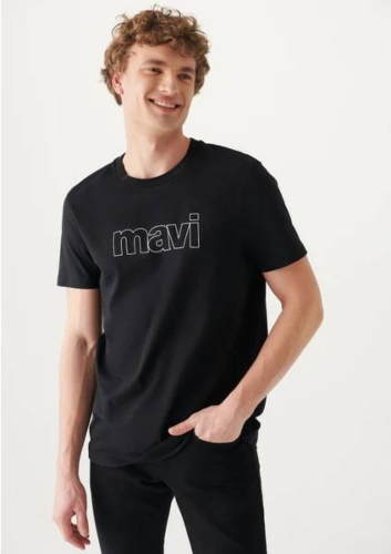 Resim Mavi Logo Nakışlı Erkek T-Shirt M067074-900