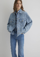 Resim Mavi Luna Kadın Jean Ceket M1110177-89165