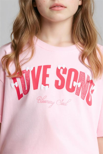 Resim Defacto Kız Çocuk T-shirt G1776A8/PN637