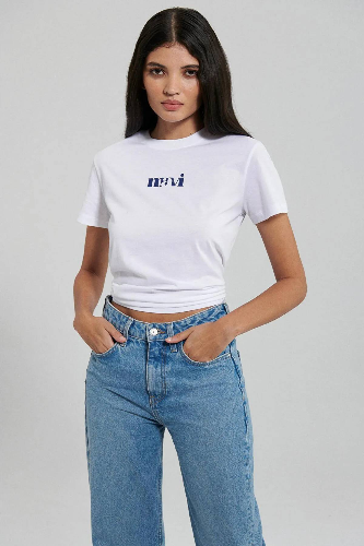 Resim Mavi Logo Kadın T-Shirt M1612241-620