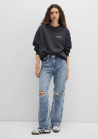 Resim Mavi Uzun Kol Kadın Sweat M1611656-82185