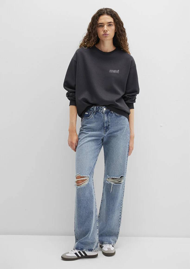 Resim Mavi Uzun Kol Kadın Sweat M1611656-82185