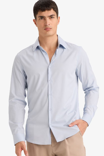 Resim Defacto Erkek  Uzun Kol Gömlek F9884AX/BE177