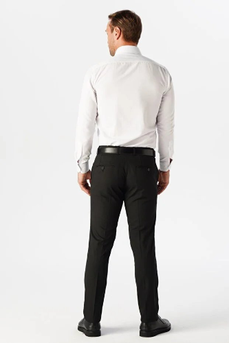 Resim Süvari Slim Kalıp Yan Cep Armürlü Erkek Kanvas Pantolon PN1014400445