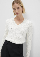 Resim Mavi V Yaka Kadın Kazak M1710720-70057