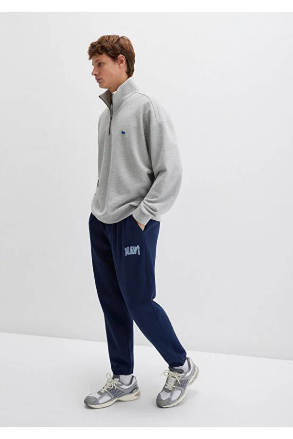 Resim Mavi Baskılı Erkek Eşofman Alt M0010207-70497