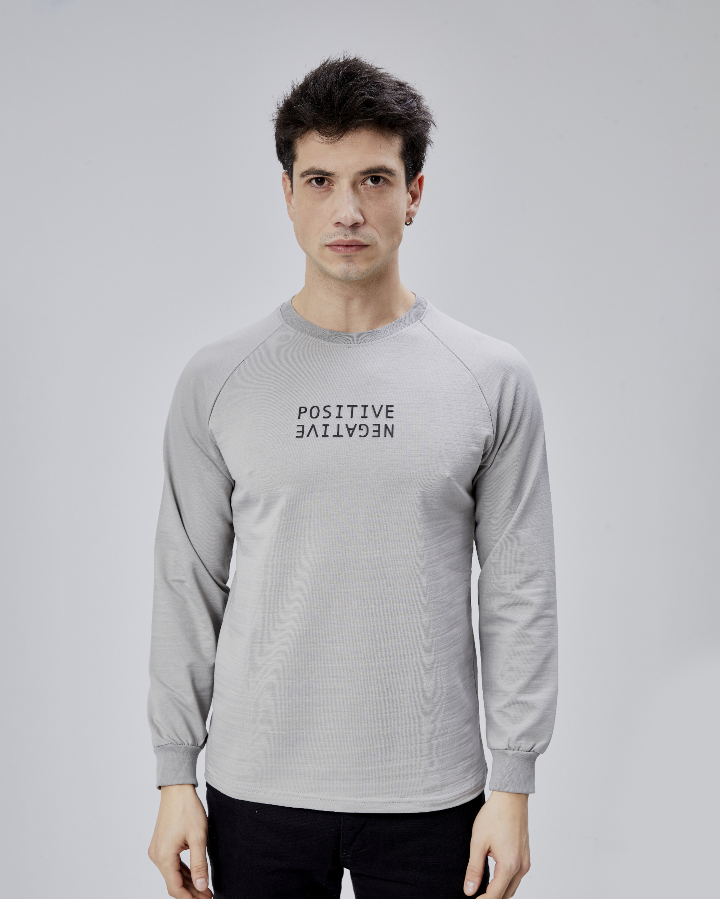 Resim Paul&More Erkek Sweat Pozitif Baskı Reglan Kol Bürümcük