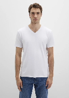 Resim Mavi Stretch V Erkek T-Shirt M061748-620