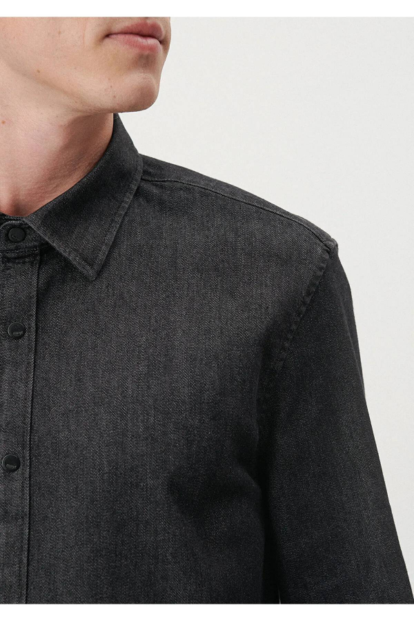 Resim Mavi Çizgili Erkek Gömlek M0211121-900