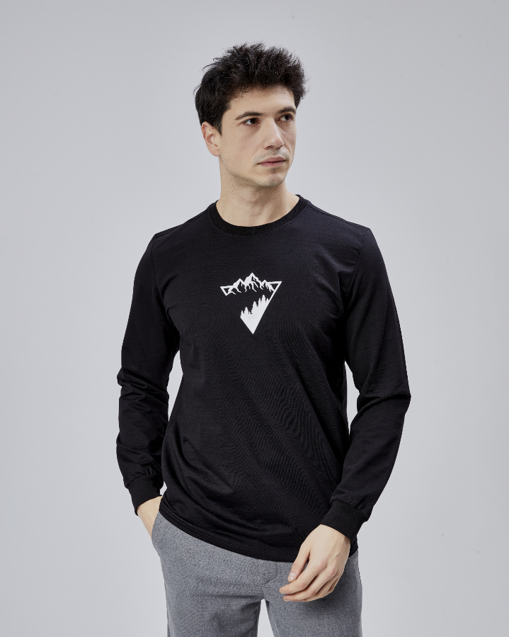 Resim Paul&More Erkek Sweat Manzara Baskı O Yaka