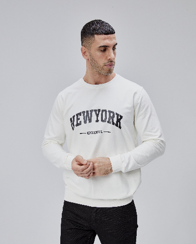 Resim Paul&More Erkek Sweat New York Baskı 0 Yaka 2 İp