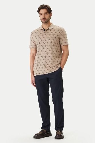 Resim Guess  Erkek  T-shirt M6GP04K3073-FMAZ Ss All Over 4G Jacqaurd Polo