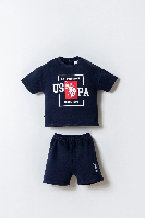 Resim U.S. Polo Assn Bebek Erkek Bebek Şort Takım Usb2868