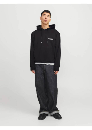 Resim Jack & Jones Jcounıon Prınt Sweat Hood Noos Erkek Sweat 12273915