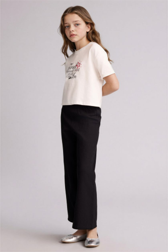 Resim Defacto Kız Çocuk Kanvas Pantolon G0608A8/BK34