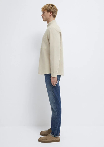 Resim Mavi Erkek Uzun Kol Gömlek M0211827-70004