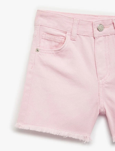 Resim Koton Kız Çocuk Kot&Kanvas Şort 6SKG40006AD